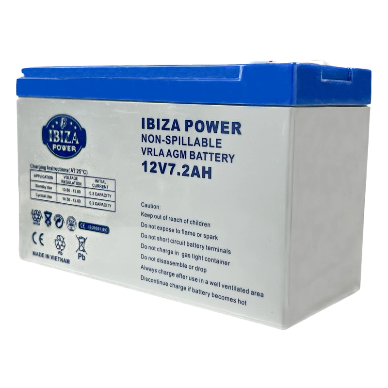  باتری یو پی اس 12 ولت 7.2 آمپر ساعت ایبیزا مدل IBZ 12-7.2 | ویژن آرا سیستم 